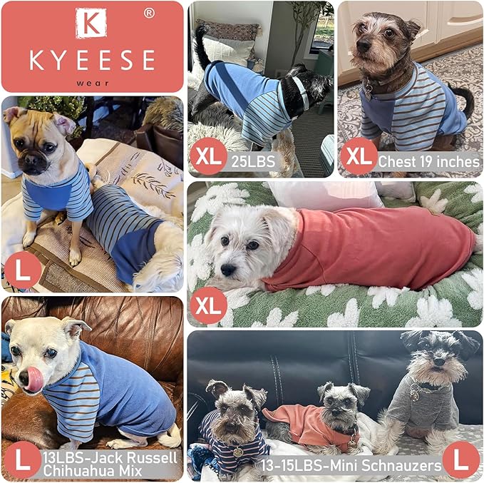 KYEESE 3Pack Dog Sweater Comfy Dogs Sweatshirt Lightweight Dog Sweaters for Small Dogs Male Pullover Pet Coat Stretchy Cat Sweaters Soft Cat Clothes Pet Fleece Sweater with Sleeves for Cold Weather