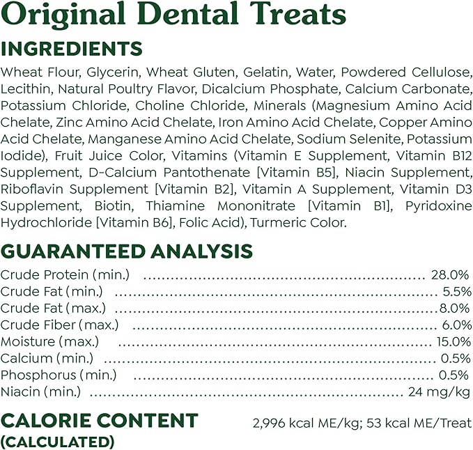 Greenies Original Large Dental Dog Treats, 54 oz. Pack (34 Treats)