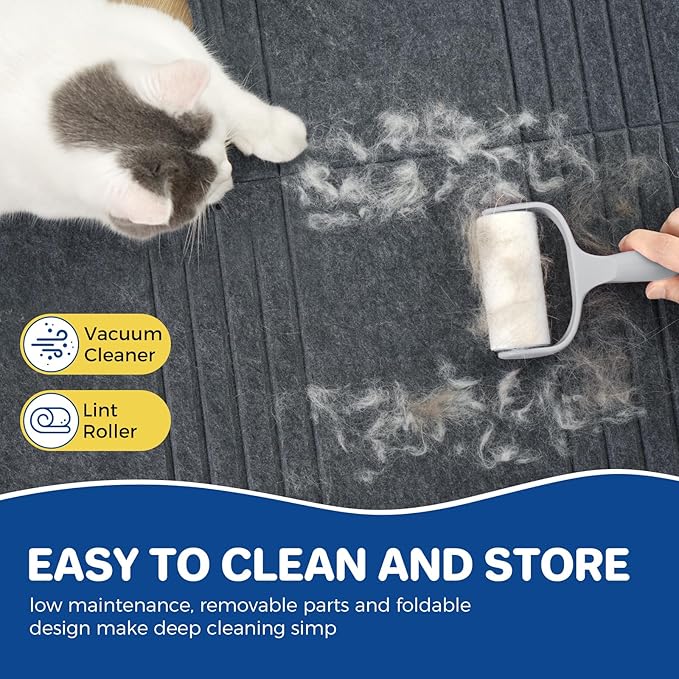 Cat House for Indoor Cats Cat Bed Cave 2-Storey Cats Condo with Cozy Felt Covered Hideaway for Multiple Pets Dark Grey