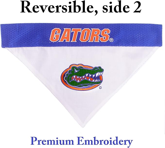 Pets First Collegiate Pet Accessories, Reversible Bandana, Florida Gators, Large/X-Large