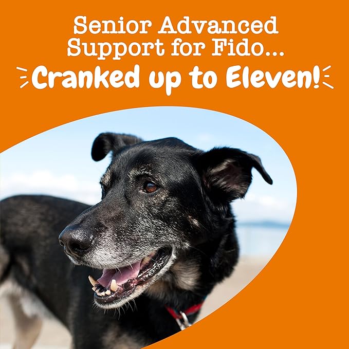 Zesty Paws Senior Dog Multivitamin Treats - Glucosamine for Dogs + Digestive Enzymes & Probiotics - Grain Free Dog Vitamins and Supplements for Skin & Coat + Immune Health Chicken - Advanced - 60ct