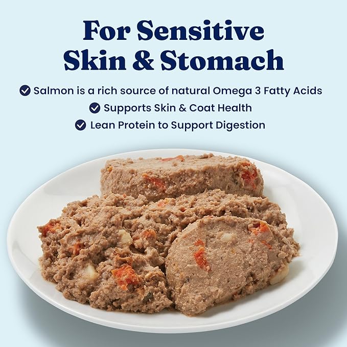 Solid Gold Sensitive Stomach Wet Dog Food for Adult & Senior Dogs - Grain Free Wet Dog Food w/Real Chicken, Salmon, Probiotics & Superfoods for Gut Health & Sensitive Stomach Support -6ct 12.5oz Cans