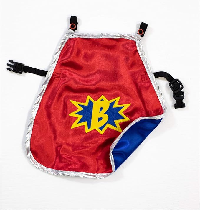 Everfan Personalized Dog Superhero Cape (Large 20" Long (20-55 lbs), Red)