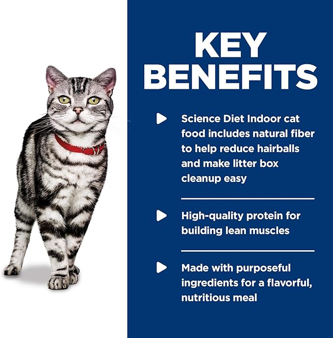 Hill's Science Diet Indoor, Adult 1-6, Easy Litter Box Cleanup, Wet Cat Food, Ocean Fish Minced, 5.5 oz Can, Case of 24