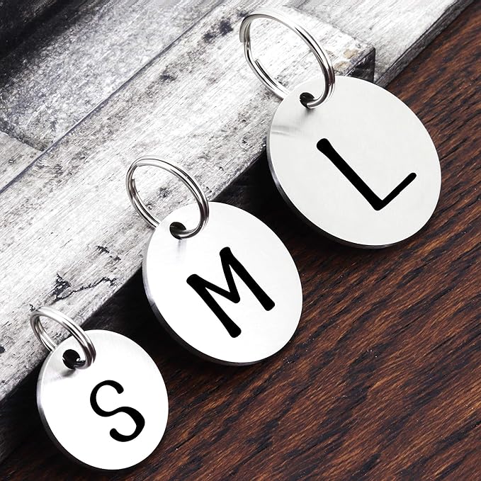 Ultra Joys Personalized Custom Dog ID Tag - Brushed Stainless Steel, Round, Silver, Small