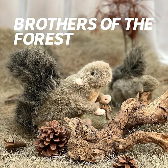 ALL FOR PAWS Interactive Dog Squirrel Plush Squeaky Toy - Perfect Puppy Enrichment Toy, Large