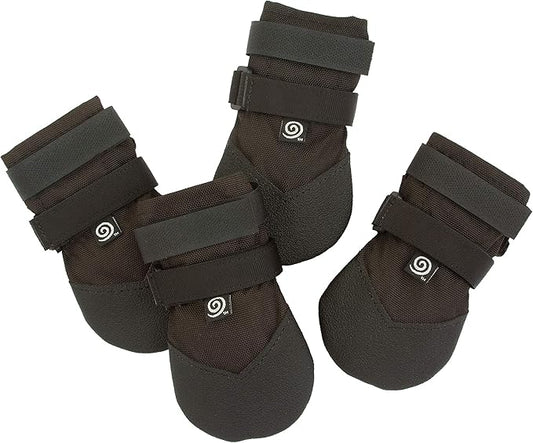 Durable Dog Paw Protector|Dog Boots|Dog Shoes|Black Light Duty Heat, Water Resistant Dog Booties for hot Pavement for Medium Dogs (Size 6)