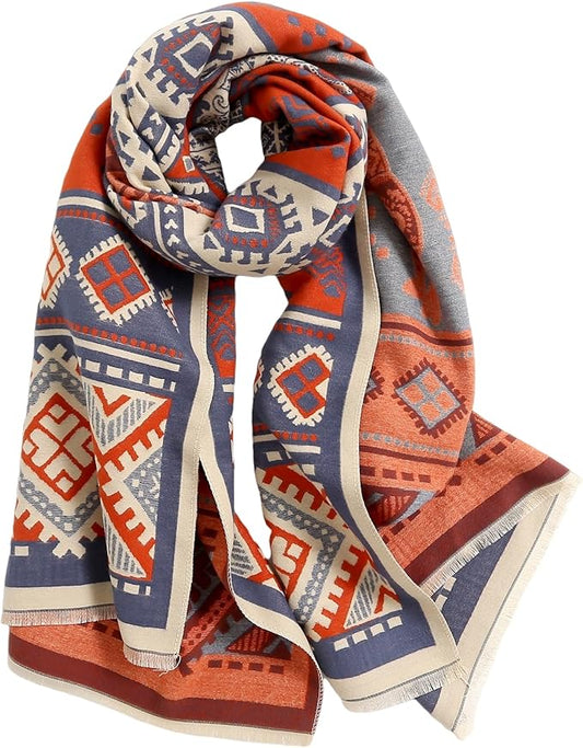 Jeelow Womens Pashmina Shawl Wrap Scarf - Elegant Dressy Evening Poncho Cape for Formal and Wedding Outfits