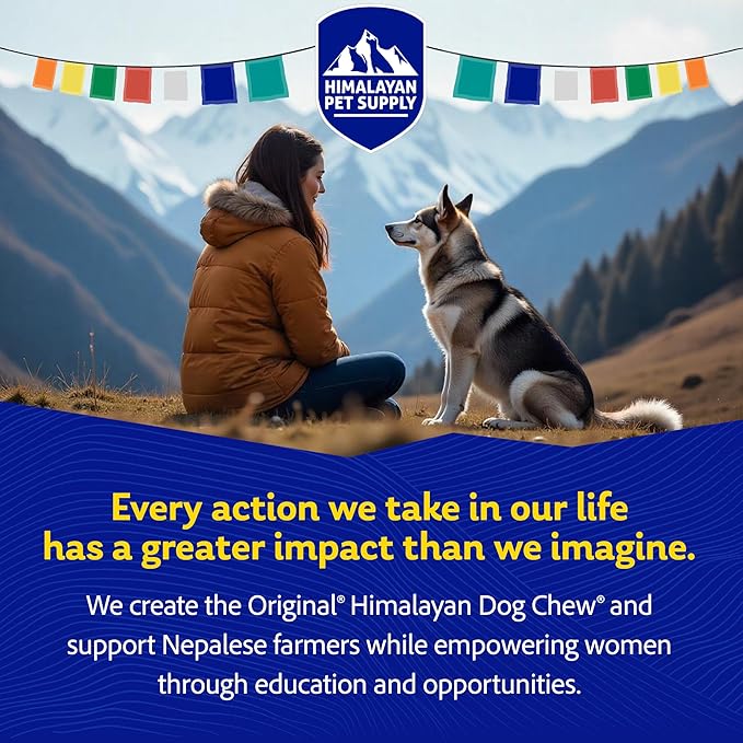 Himalayan Dog Chew Original Yak Cheese Chew, Chicken, 1 Large Stick, 3.3 oz, Gluten Free, Healthy Treats, Grain & Lactose Free 100% Natural, Long Lasting Chews for s Under 55 lbs