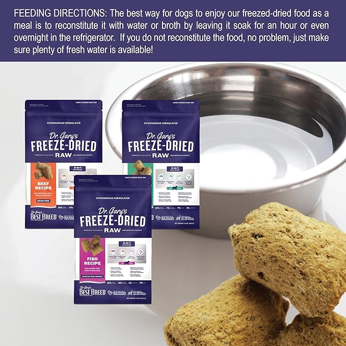 Best Breed Dr. Gary's Freeze-Dried Raw Food, Topper and Treat: Beef Recipe - 4 oz.