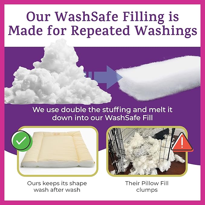 Pet Dreams Dog Crate Pad - Washable Kennel Mat, Crate Pads for Dog Cages, Non-Toxic, Flat Indoor Cat Bed, Fits iCrate 18, 24, 30, 36, 42, 48 Inches (Khaki, Medium, 30")