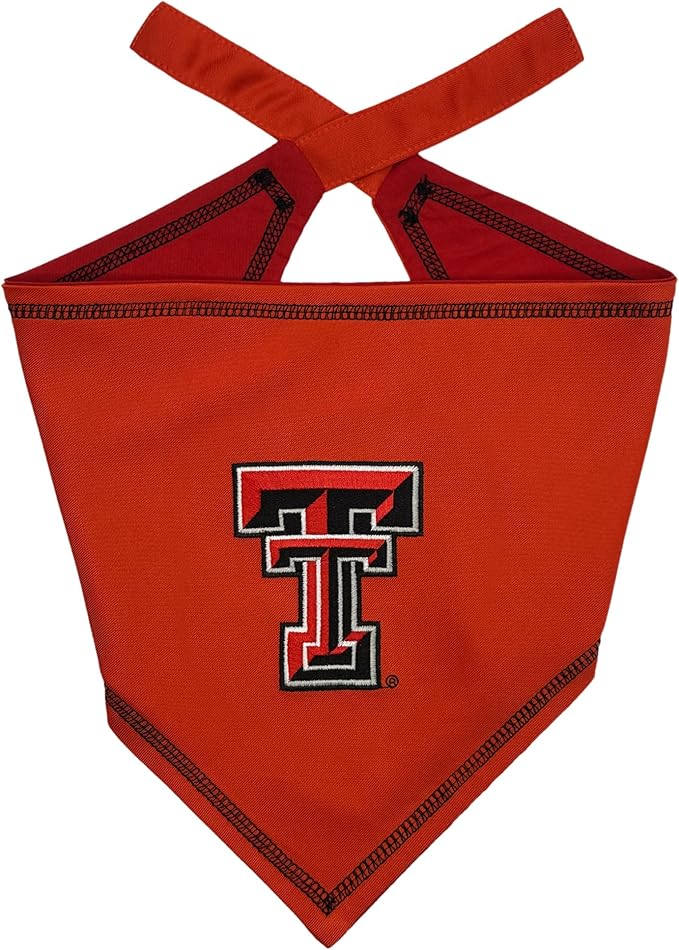 Pets First NCAA Texas TECH Raiders TIE Bandana, Size Small/Medium. Dog Bandana Scarf Bib for Pet Cat Dog. The Ultimate Game-Day, Party Bandana