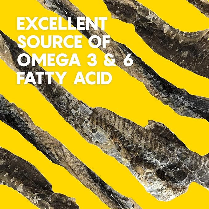 Ocean Tides Icelandic Atlantic Cod Fish Skin Treats for Dogs and Cats Dried Lean Crunch Sticks Chews