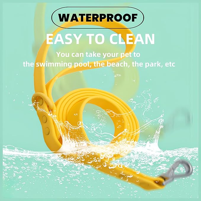 Dog Collar and Leash Set, Durable Waterproof Dog Leashes Collars, 5 Length Setting Adjustable Dog Collars for Large Medium Small Dogs (Mint Green, XS)