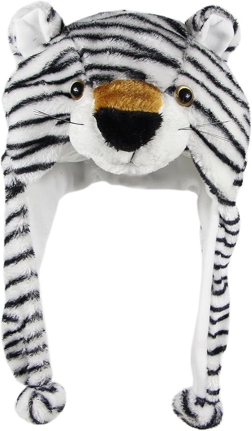 Plush Fun Animal Hats One Size Cap Polyester With Fleece Lining