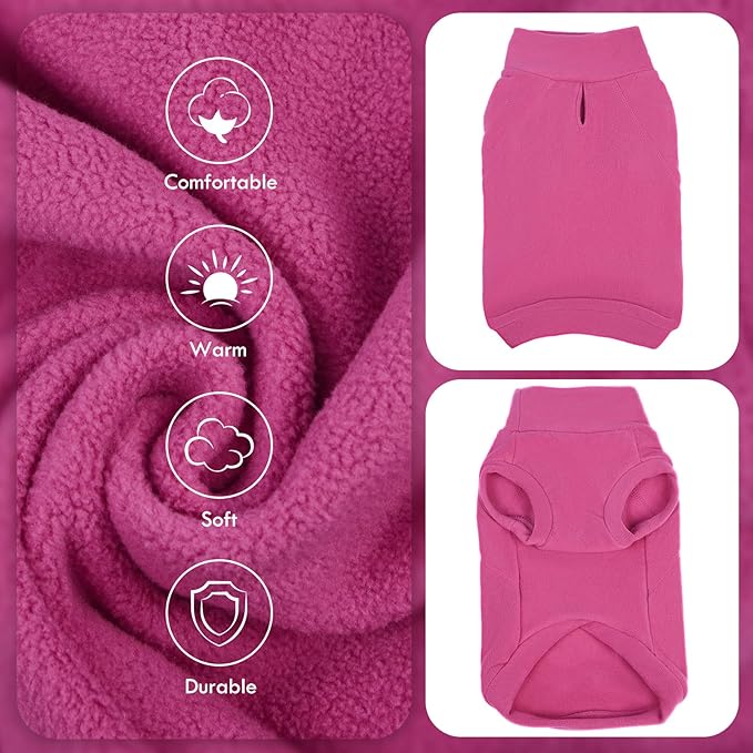 2 Pack Dog Sweaters Winter Fleece Sweatshirt Stretchy Vest Pullover for Dogs Clothes Warm Pet Pajamas Christmas for Meidum and Large Dogs