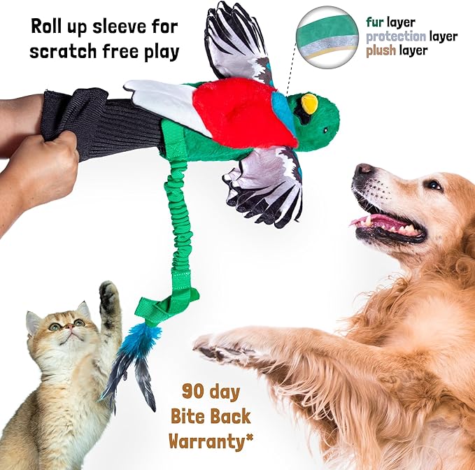 Milunova Pupr Pals Cat & Dog Wrestling Toy Puppet with Tough Padding for Safe Interactive Play, Protection to Stop Puppy Kitten Biting Hands; for Boredom-Busting Training and Exercise