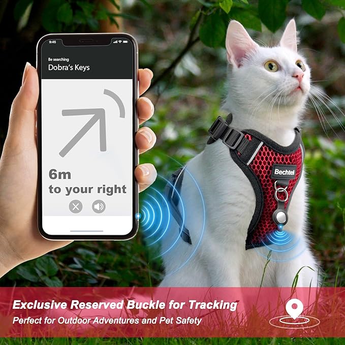 Cat Harness and Leash for Walking Escape Proof Soft Adjustable Cat Leash Breathable Honeycomb Structure Comfortable Vest Easy to Wear Kitten Harness for Outdoor Travel, Honeycomb Red, XXS