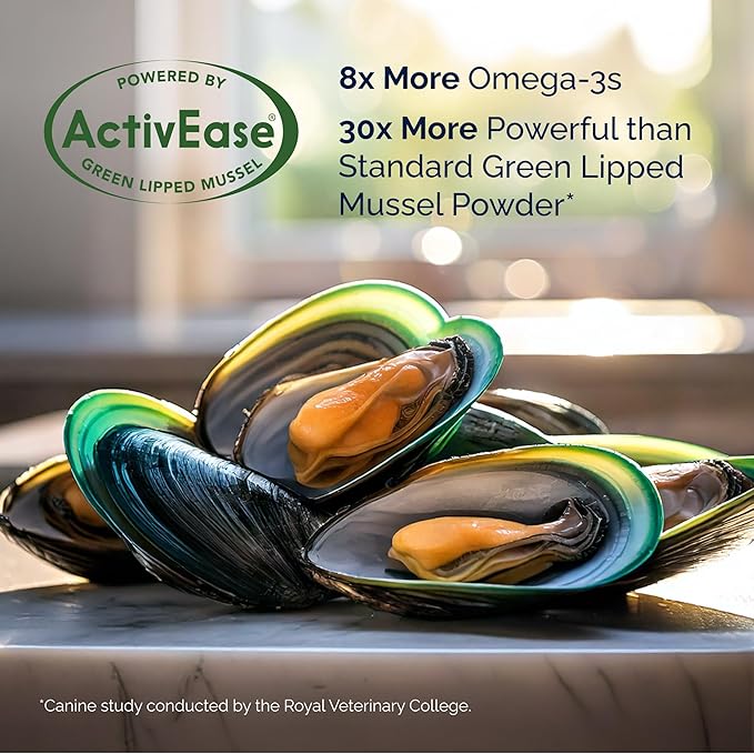 YuMOVE Hip & Joint Supplement for Dogs with Glucosamine, Hyaluronic Acid, Green Lipped Mussel & Omega 3 Joint Supplement - Regular or Advanced Strength (300ct, Chewable Tablets)