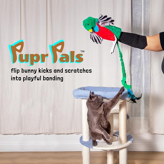 Milunova Pupr Pals Cat & Dog Wrestling Toy Puppet with Tough Padding for Safe Interactive Play, Protection to Stop Puppy Kitten Biting Hands; for Boredom-Busting Training and Exercise