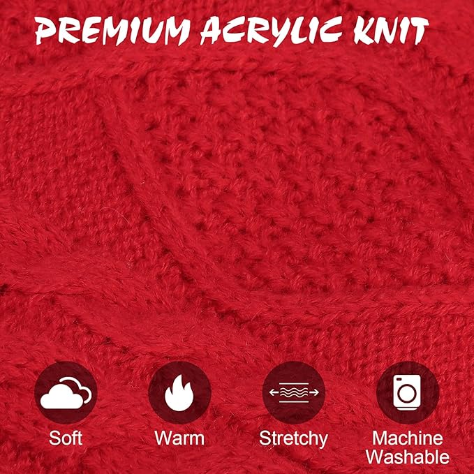 BINGPET Cat Sweater,Thermal Knitted Kitten Clothes Winter Coat,Classic Knit Turtleneck Cat Sweaters for Cats Only,Warm Pet Clothes for Kittens & Small Dogs Puppy Boy Girl Indoor Outdoor(Red,L)