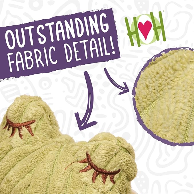 HuggleHounds Knottie Plush Dog Toy - Dog Stuffed Animal Toy, Puppy Toys, Squeaky Dog Toy for Small, Medium & Large Dogs, Durable Plush to Keep Them Busy - Rainbow Trout, Small