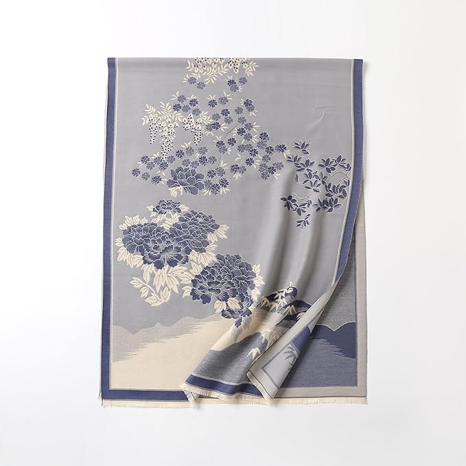 Jeelow Womens Pashmina Shawl Wrap Scarf - Elegant Dressy Evening Poncho Cape for Formal and Wedding Outfits