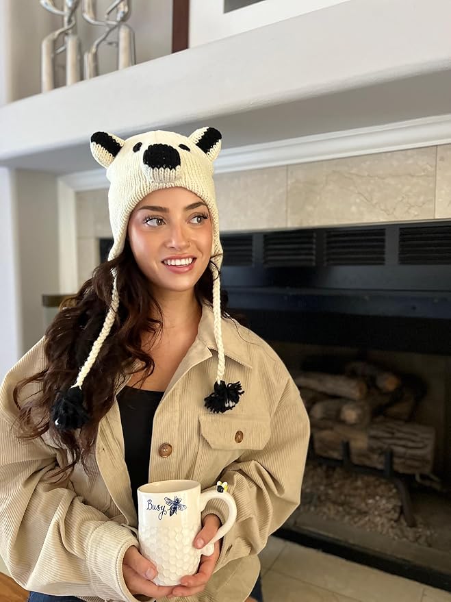 Humble Hilo Hand-Knitted Wool Animal Beanie - Easy Halloween Costume Hat for Anyone, Cute Winter Beanie Hats