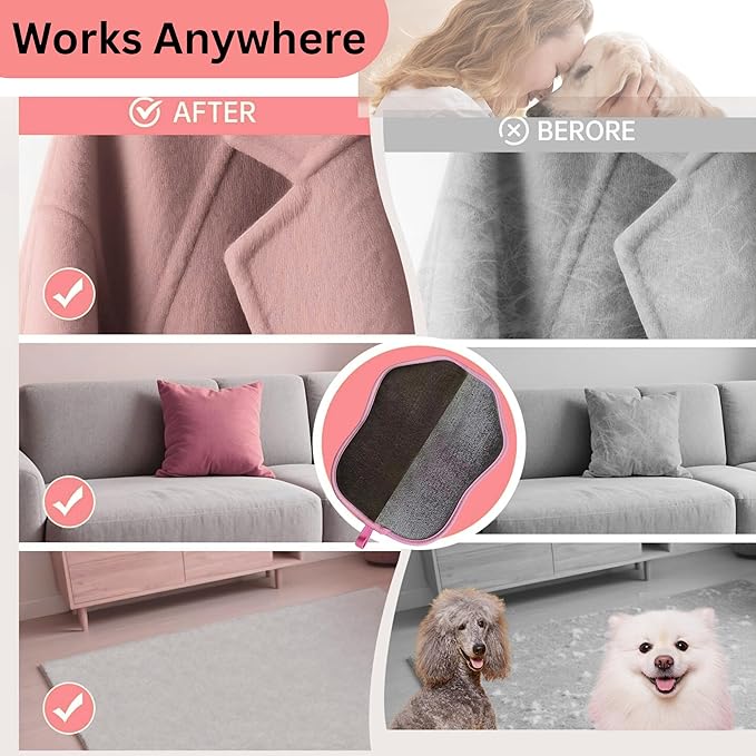 Pet Hair Removal Glove for Cats & Dogs, Newly Upgraded Electrostatic Pet Hair Removal Magic Brush, Reusable Pet Hair Remover Tool for Laundry, Clothing, Carpet, Couch, Car Seat