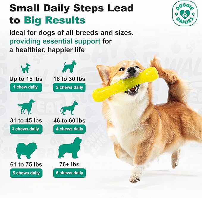 Doggie Dailies Probiotics for Dogs - Advanced Dog Probiotics with Prebiotics - Promotes Digestive Health - Supports Immune System and Overall Health (Duck) 225 Soft Chews