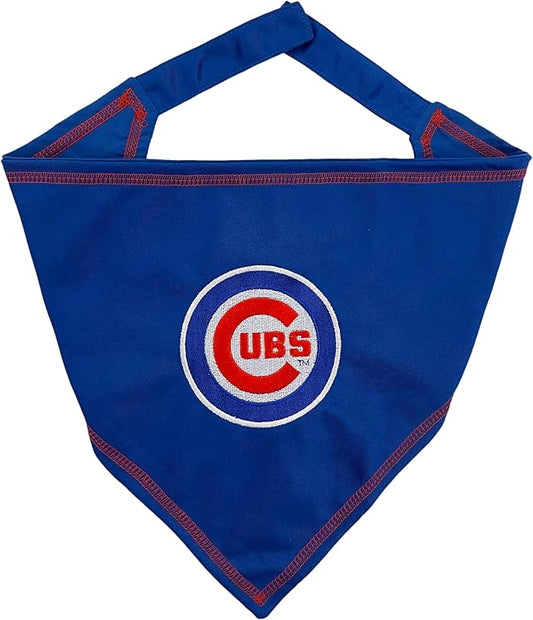 Pets First MLB Chicago Cubs TIE Bandana, Large/X-Large. Dog Bandana Scarf Bib for Pet Cat Dog. The Ultimate Game-Day, Party Bandanna, Birthday Event