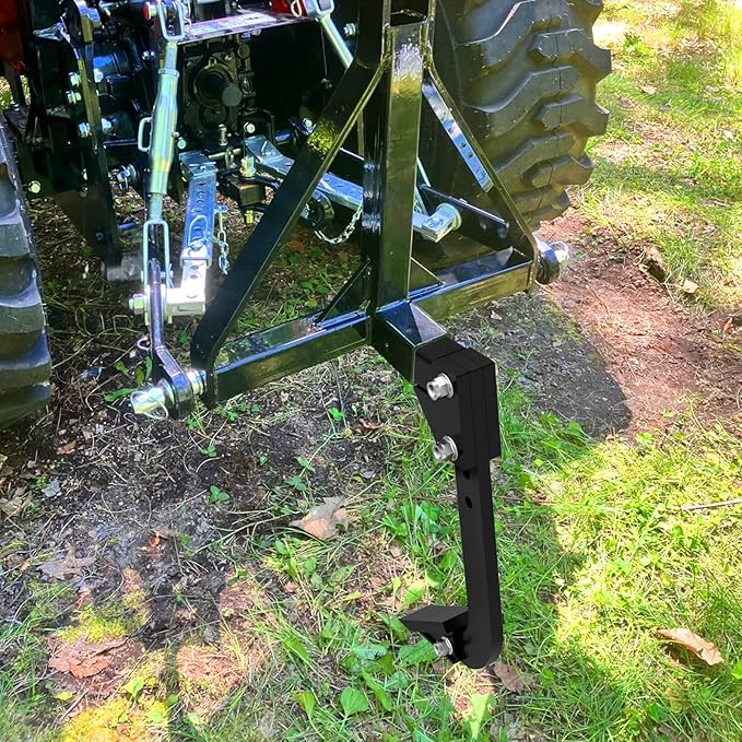 Tractor Subsoiler Ripper, 3 Point Hitch Trencher for Soil Breaking & Garden Tilling, Compatible with CAT 0/1 Tractor, ATV/UTV with 2" Receiver, 18" Depth Adjustable with 2 Teeth