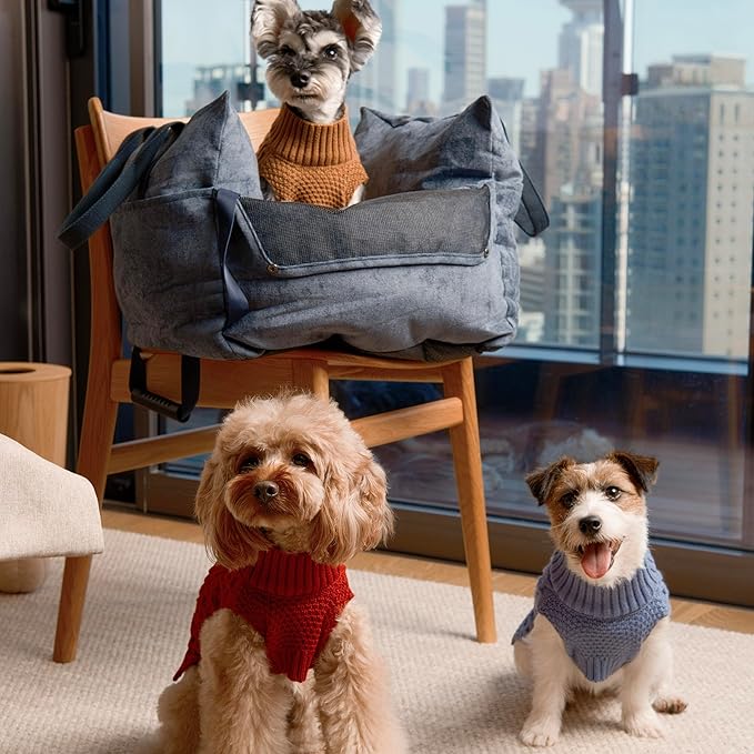 Dog Sweaters for Small Male, Medium Dogs Boy, Girl Female, Puppy Sweater Large Dog Sweaters Pet Clothes Christmas Soft Puppies Clothing Winter Warm Outfit for Cat Apparel(Toffee Orange,XXL)