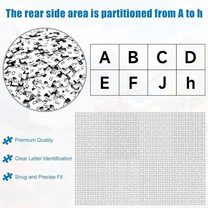 Puzzles for Adults 1000 Pieces, Majestic Elk in Mountain Lake Fall Landscape Puzzle with Letters on Back, Nature and Wildlife Jigsaw Puzzle for Relaxation, Gift for Game Night(28"x20")