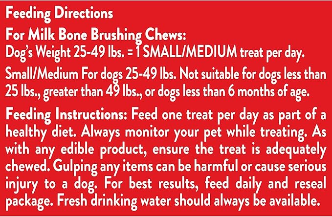 Milk-Bone Original Brushing Chews, 35 Small/Medium Daily Dental Dog Treats Scrubbing Action Helps Clean Teeth