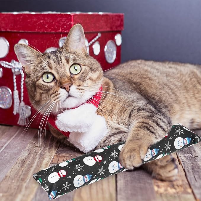 KOOLTAIL Cat Catnip Toys for Christmas, 3 Pack Durable Soft Kicker Toy Filled with Natural Catnip, Interactive Bite Resistant Chew Gift for Indoor Cats Kitten