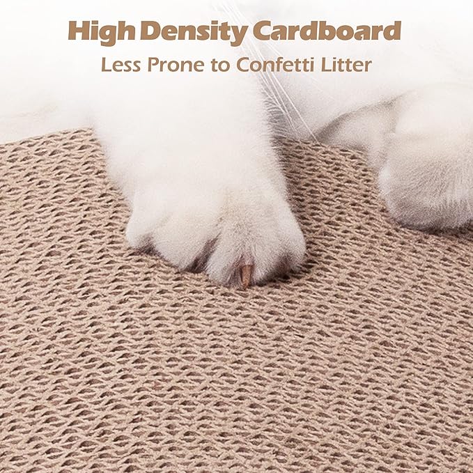 Pet Prime 3PCS Cat Scratcher Cardboard Board 3 Pack Cat Recycle Corrugated Scratching Pad Cat Scratching Lounge Sofa Bed Wave Shape Cat Scratch Pad with Catnip (3PCS)
