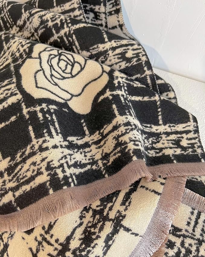 Jeelow Womens Pashmina Shawl Wrap Scarf - Elegant Dressy Evening Poncho Cape for Formal and Wedding Outfits