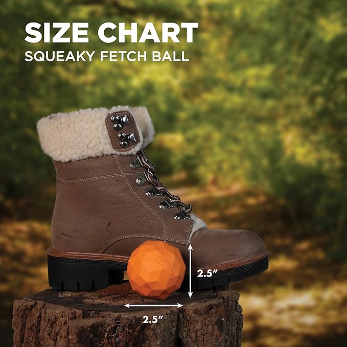 Playology Hound2O Dog Toys | Squeaky Fetch Ball for Dogs | Orange Floating Outdoor Toy - Easy to Clean and Made from Non Toxic Materials