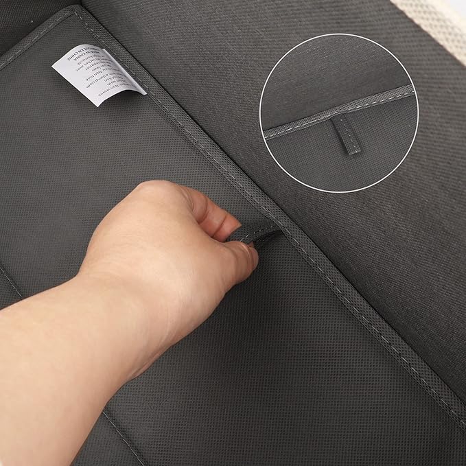 PET ARTIST Personalized Dog Toy Bin for Dog Toys Accessories - Foldable Dog Toy Basket Storage Box for Pet Toys,Dog Coat, Upgrade Grey, M:15''(38cm)*11''(28cm)*9''(23cm)