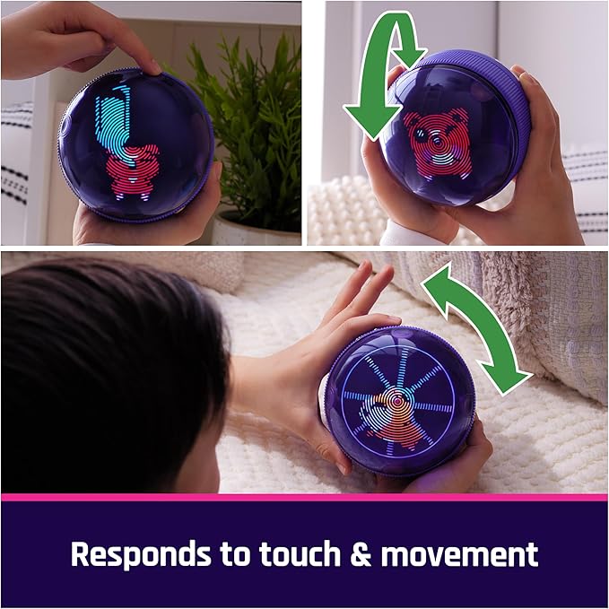 Bitzee, Hamster Ball Interactive Toy Hamster with Over 20 Hamsters Inside, Rolls & Reacts to Touch, Digital Pet Gifts & Stocking Stuffers for Kids