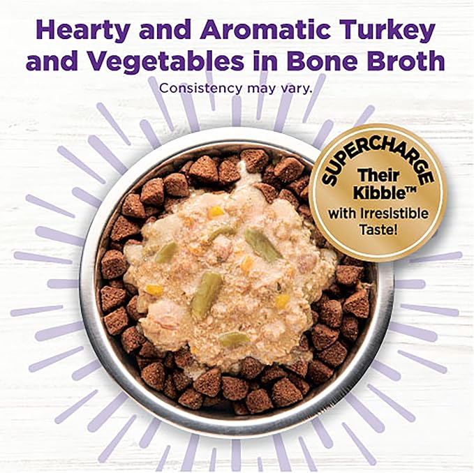 Wellness Bowl Boosters Hearty Toppers, Wet Dog Food Topper for Small, Medium, & Large Breeds, Grain Free, Natural, Turkey & Sweet Potatoes in Broth, 5.5 Ounce Pouch (Pack of 12)