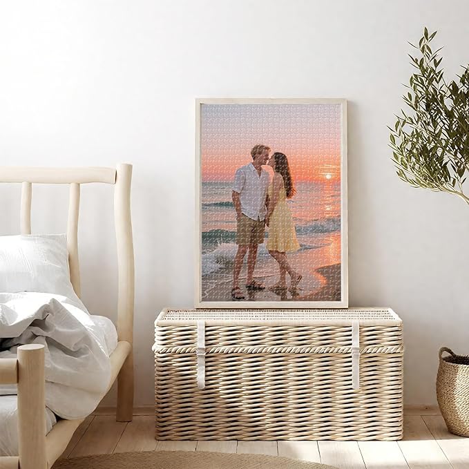 Custom 1500 Piece Photo Puzzle, Personalized Jigsaw from Your Picture, for Family, Couples & Pet Lovers, Anniversary & Wedding Memory Puzzle(1500-vertical)