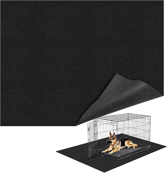 46" X 60" X 0.23'' Mat for Under Dog Crate Waterproof Non-Slip Kennel Mat to Protect Floors Extra Large Absorbs Urine Reusable Dog Playpen Mat