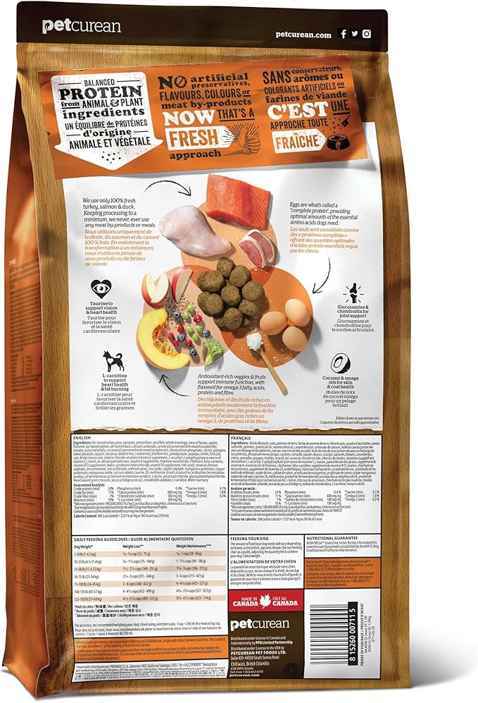 Now Fresh Grain-Free Senior Dry Dog Food with Turkey, Salmon & Duck, Premium Kibble Made with Real Meat & Fish, Chicken-Free Recipe, Glucosamine & Chondroitin for Healthy Joints, 22 lb Bag