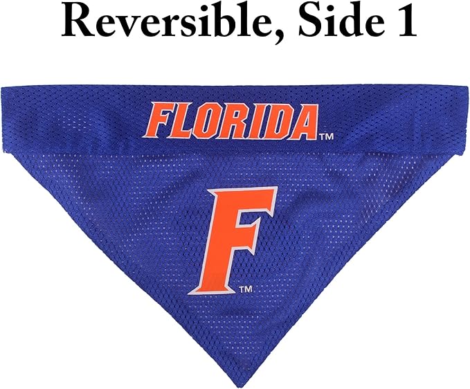 Pets First Collegiate Pet Accessories, Reversible Bandana, Florida Gators, Small/Medium