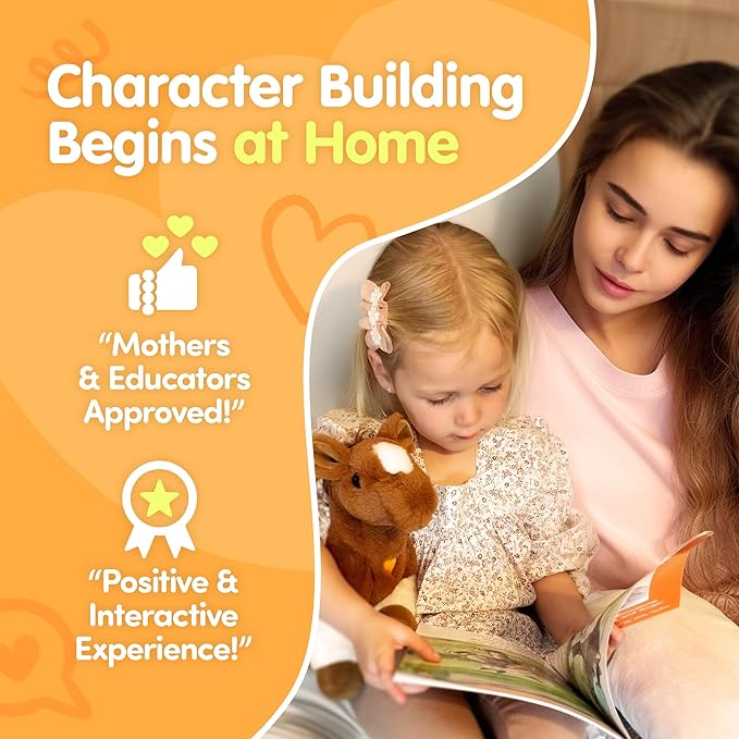 Haylo The Horse – Emotion Recognition Plush + Storybook & Token – Helps Kids Understand Happiness, Sadness, Anger & Anxiety – Emotional Learning Toy – 10”