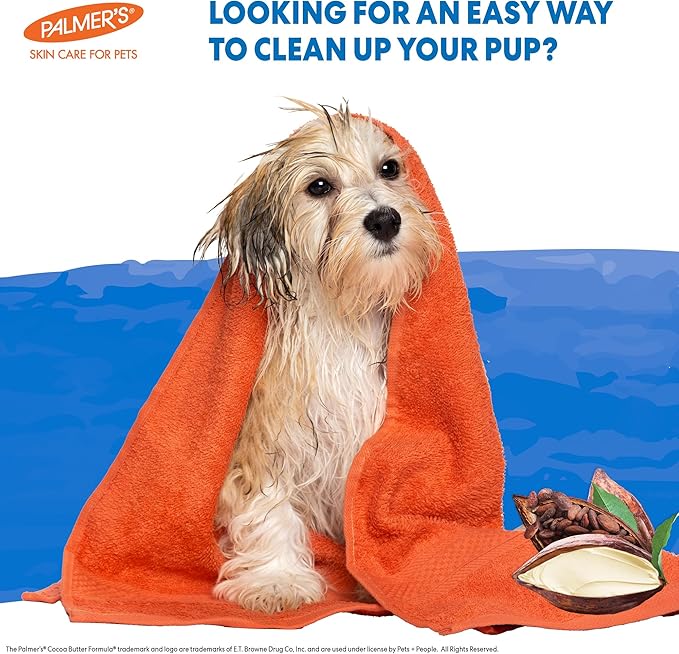 Palmer's for Pets Bath Foam with Cocoa Butter; Waterless Dog Grooming Foam with Vitamin E and Cocoa Butter, Foaming “Dry Shampoo” for Dogs, 5 Fl Ounces