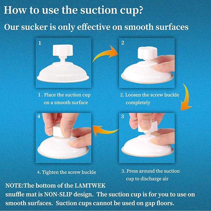 Snuffle Mat for Dogs, 17" x 21" Dog Snuffle Mat Interactive Feed Game for Boredom, Encourages Natural Foraging Skills and Stress Relief, Easy to Fill with 2PCS Suction Cup