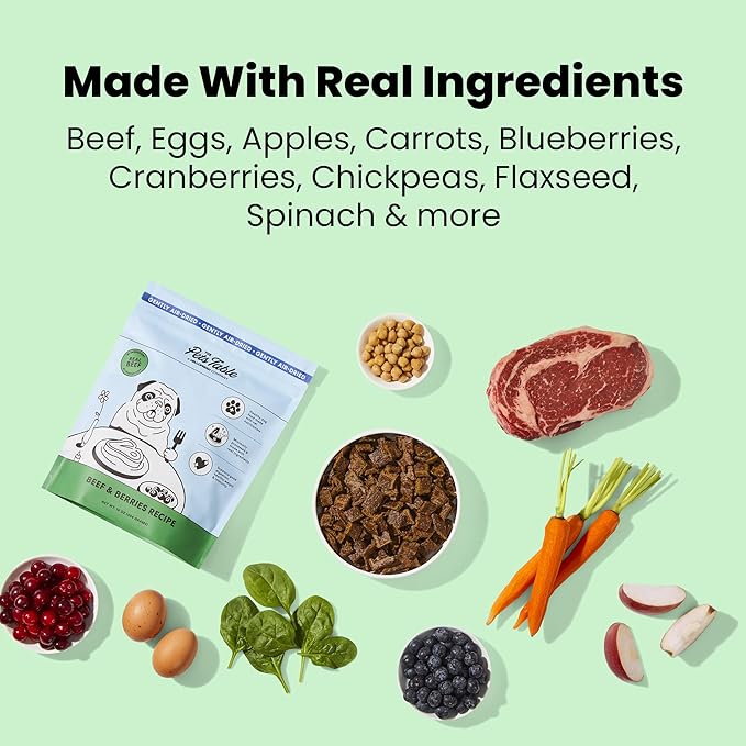 The Pets Table Beef & Berries Grain-Free Air-Dried Dog Food, 48 Oz. Bag (Pack of 2)